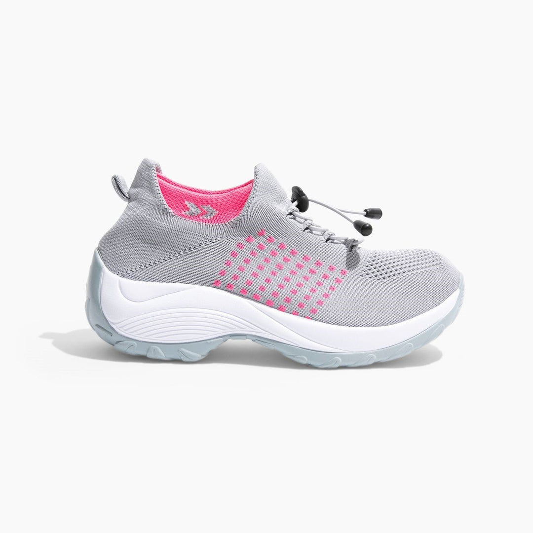 Damskie Buty Sportowe z Dzianiny z Wyściółką w Podeszwie