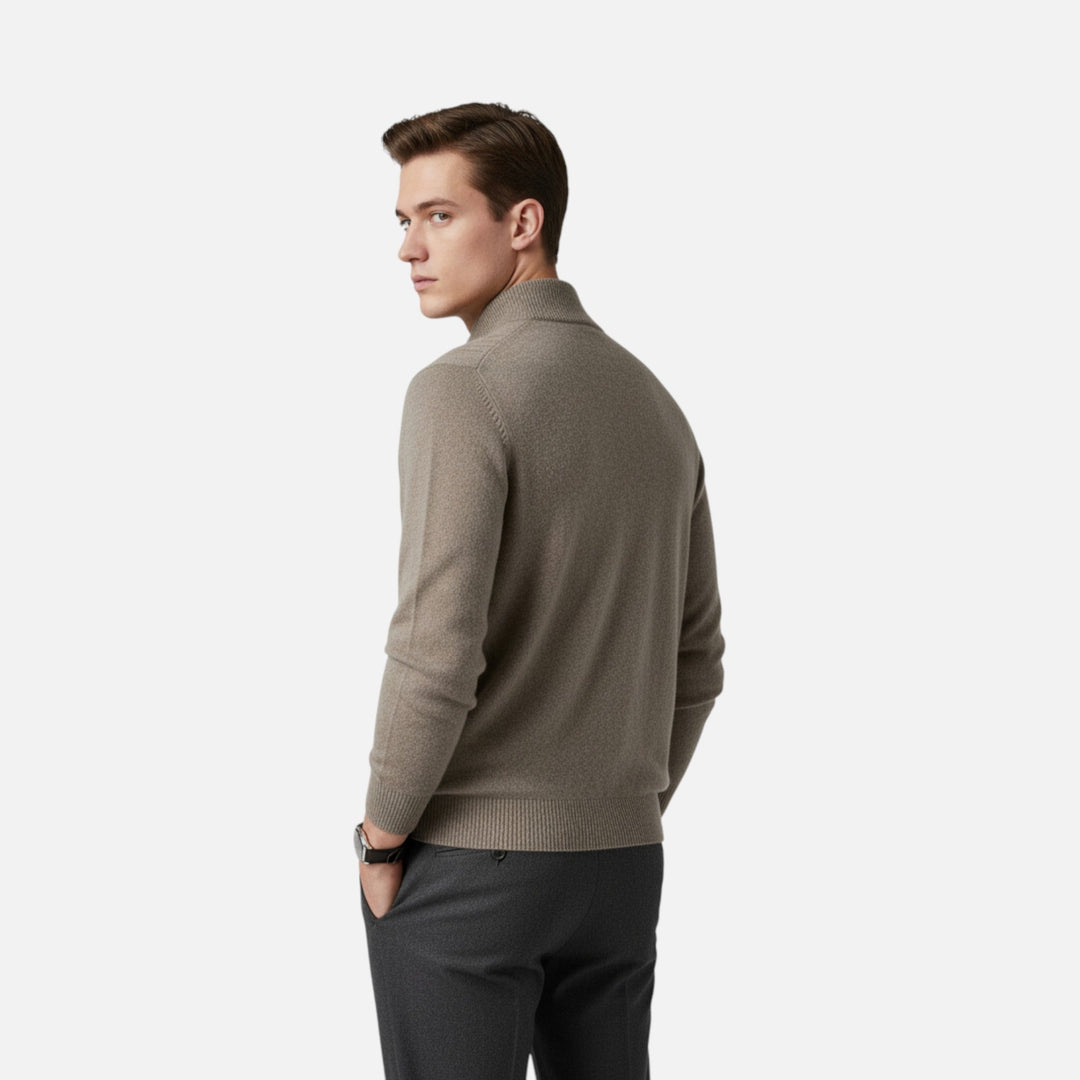 Valmonti | Męski Sweter – Elegancja z Ribbed Half-Zip