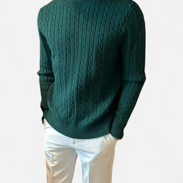 Valmonti | Męski Sweter z Rękawem Ribbed Knit