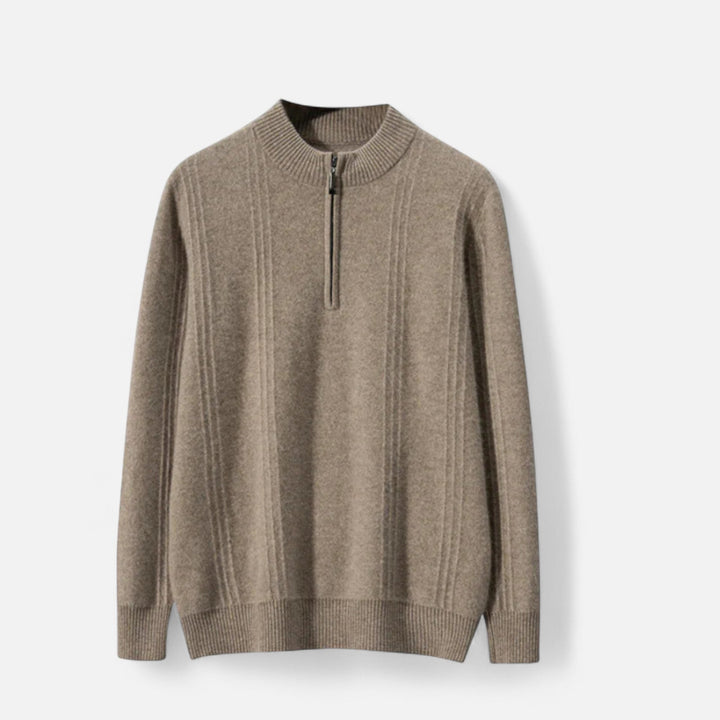Valmonti | Męski Sweter – Elegancja z Ribbed Half-Zip