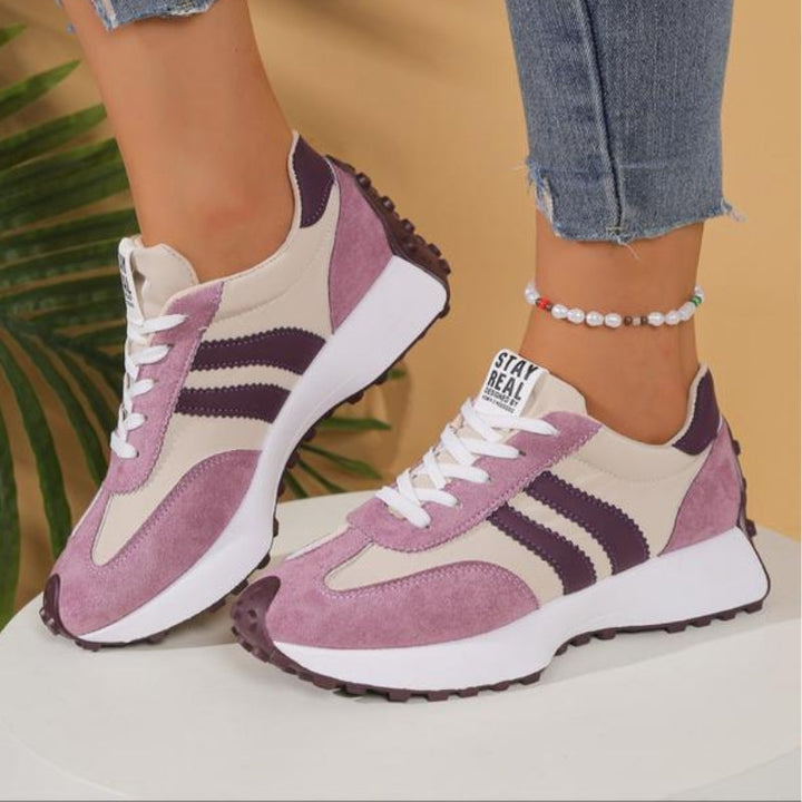 Damskie Retro Platformowe Sneakersy Biegowe Zamszowe Trenerki