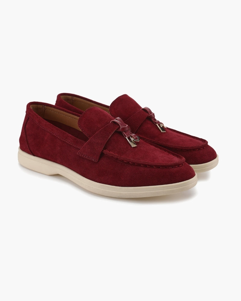 Damskie Zamszowe Mokasyny z Frędzlami Eleganckie Slip-On