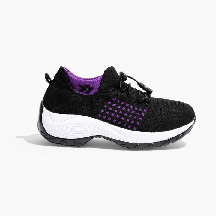 Damskie Buty Sportowe z Dzianiny z Wyściółką w Podeszwie