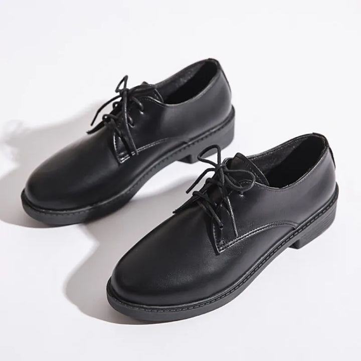 Damskie Retro Oxfordy – Klasyczne Eleganckie Sznurowane Buty Trwałe i Wygodne na Smart Casual