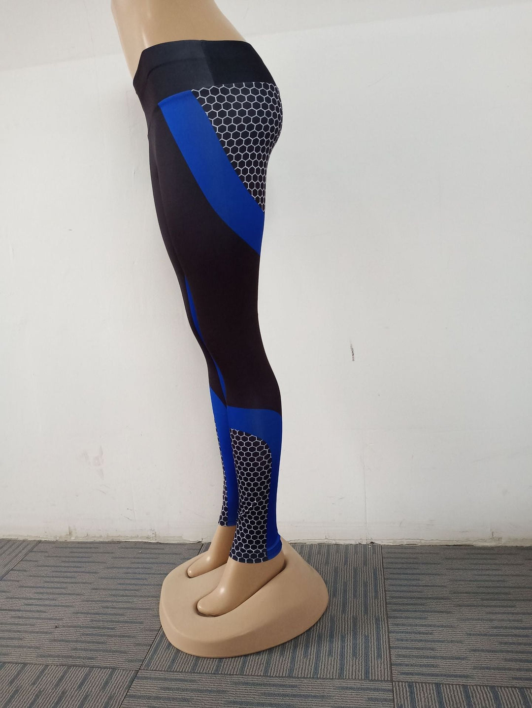 Damskie legginsy z nadrukiem, wysoki stan, idealne do ćwiczeń