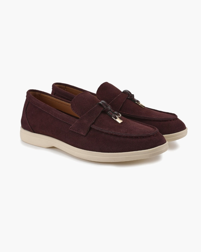 Damskie Zamszowe Mokasyny z Frędzlami Eleganckie Slip-On