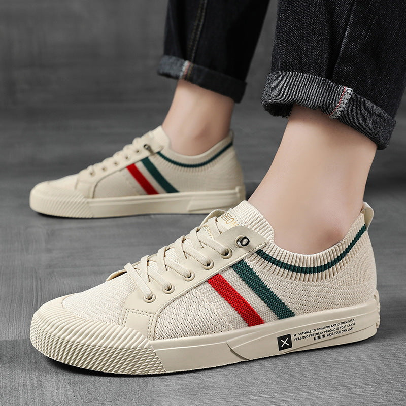 Męskie Strukturalne Sneakersy Dziane Lekkie Casual Codzienne Trampki