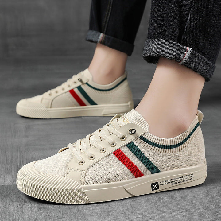 Męskie Strukturalne Sneakersy Dziane Lekkie Casual Codzienne Trampki