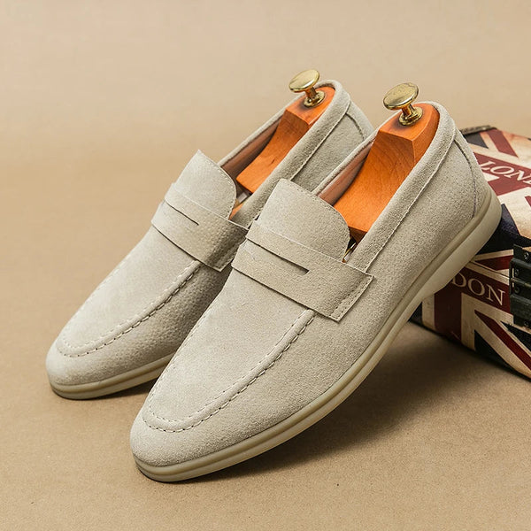 Męskie Mokasyny z Zamszu – Wygodne Buty wsuwane do Smart Casual i Formalnych Stylizacji
