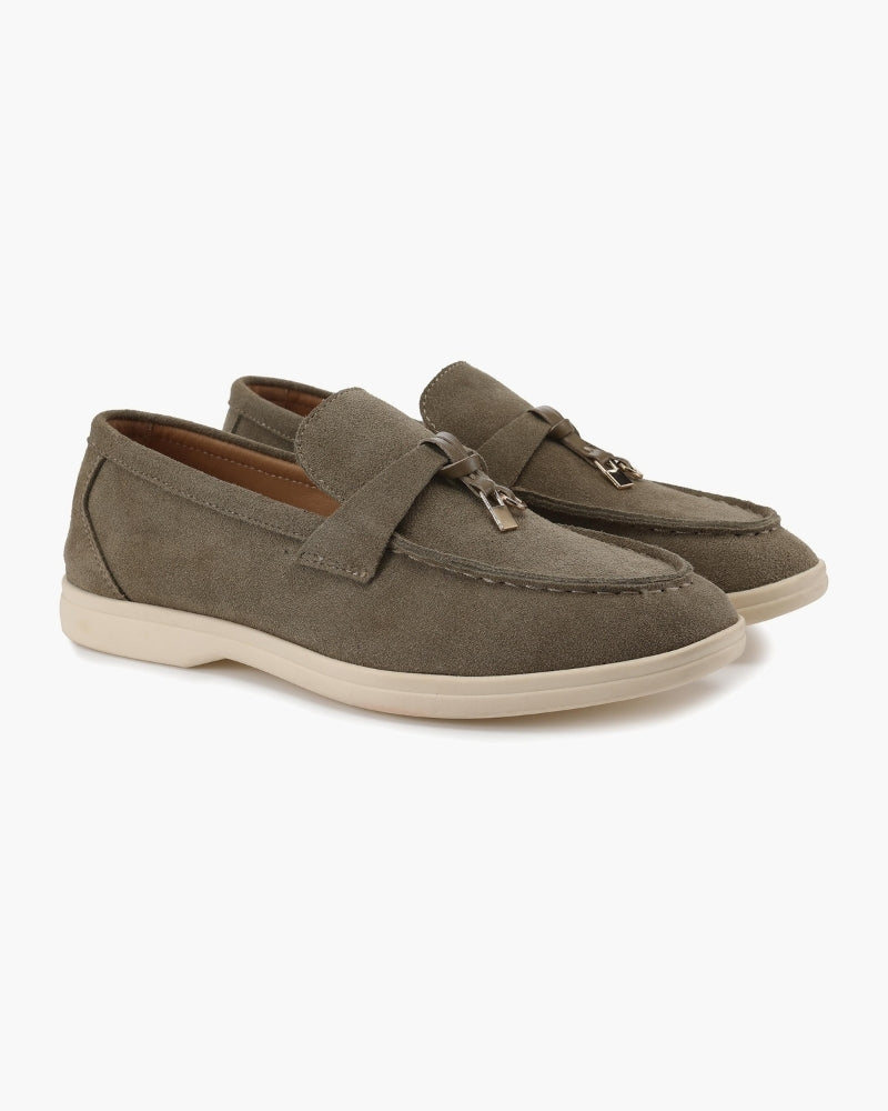 Damskie Zamszowe Mokasyny z Frędzlami Eleganckie Slip-On