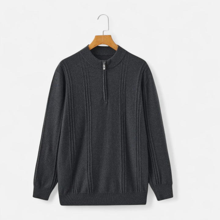 Valmonti | Męski Sweter – Elegancja z Ribbed Half-Zip