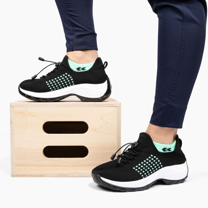 Damskie Buty Sportowe z Dzianiny z Wyściółką w Podeszwie