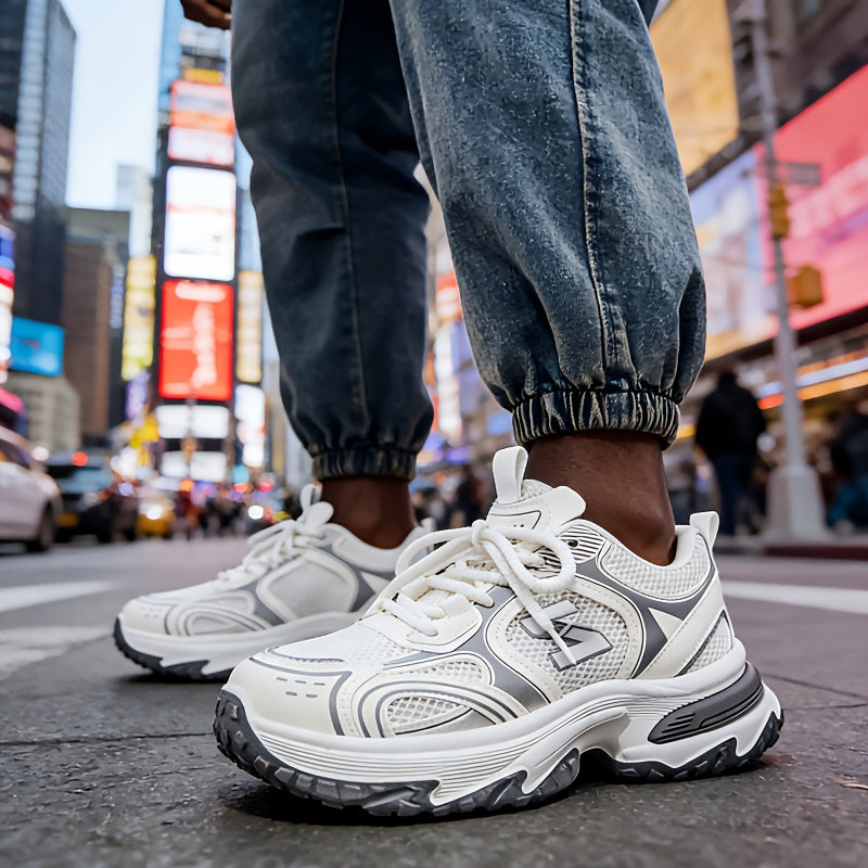Unisexowe casualowe sneakersy na sznurówki do chodzenia na świeżym powietrzu, wygodne buty w stylu ulicznym, uniwersalne niskie trampki na co dzień