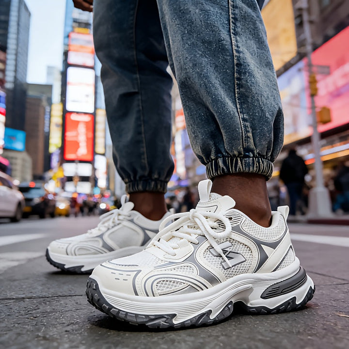 Unisexowe casualowe sneakersy na sznurówki do chodzenia na świeżym powietrzu, wygodne buty w stylu ulicznym, uniwersalne niskie trampki na co dzień