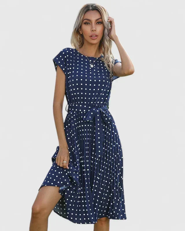 Damska Midi Sukienka w Druk – Flattering Styl na Letnie Dni i Okazje