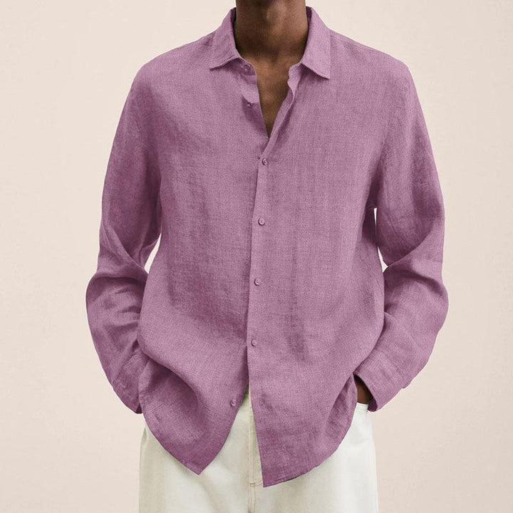 Męska koszula casualowa z długim rękawem w slim fit