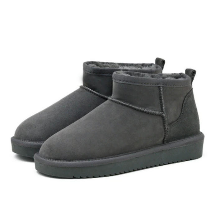 Damskie Mini Botki Boston Stylowe Zimowe Obuwie Wygodne Ciepłe Botki z Fleece