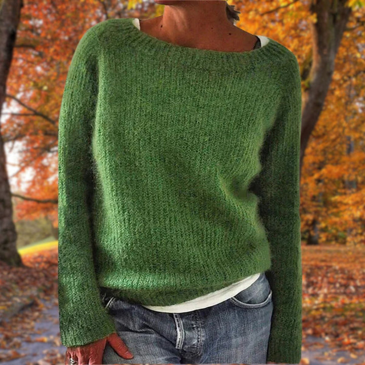 Damski klasyczny sweter z wełny merino Elegancka, ponadczasowa, ciepła odzież na jesień i zimę