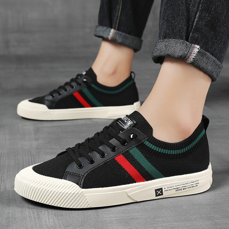 Męskie Strukturalne Sneakersy Dziane Lekkie Casual Codzienne Trampki