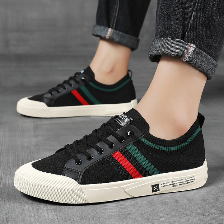Męskie Strukturalne Sneakersy Dziane Lekkie Casual Codzienne Trampki