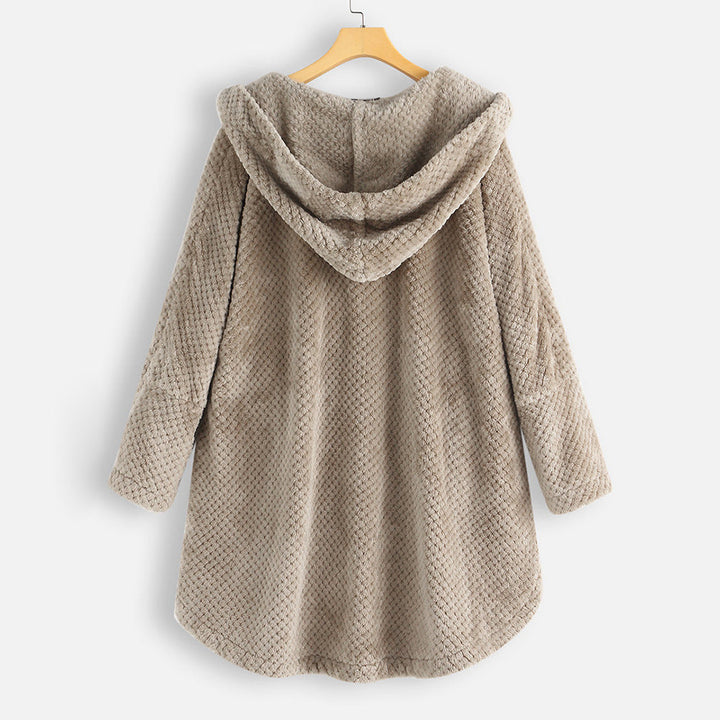Kobiecą Miękką Kurtkę Fleece – Ciepła, Wygodna, Lekka, Codzienna, Przytulna, Warstwowa Kardigan