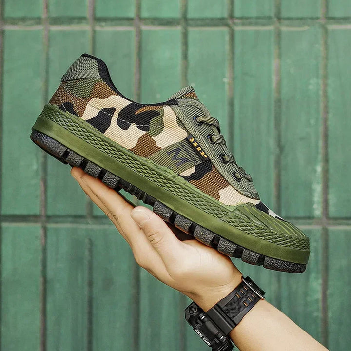 Męskie Sneakersy Niskie z Wydrukiem i Sznurowaniem