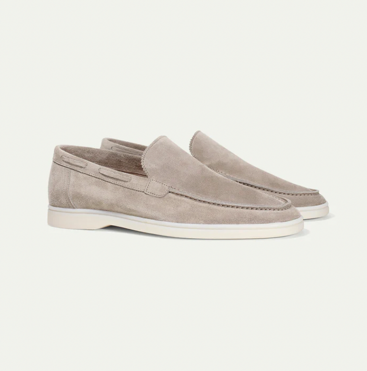 Męskie zamszowe mokasyny slip-on do smart casual i jazdy