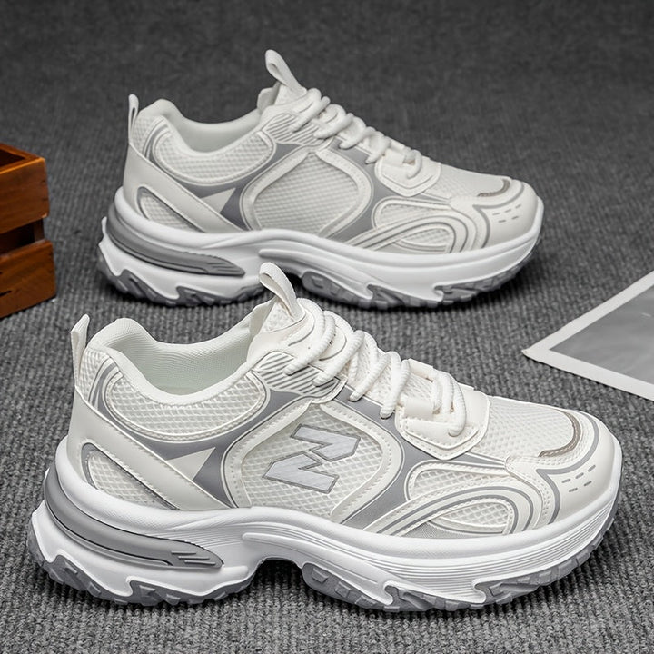 Unisexowe casualowe sneakersy na sznurówki do chodzenia na świeżym powietrzu, wygodne buty w stylu ulicznym, uniwersalne niskie trampki na co dzień