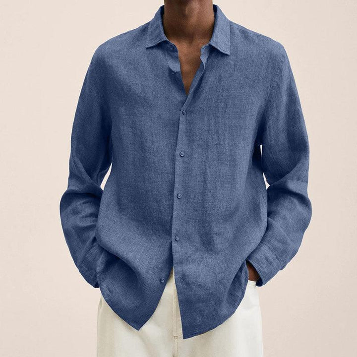 Męska koszula casualowa z długim rękawem w slim fit