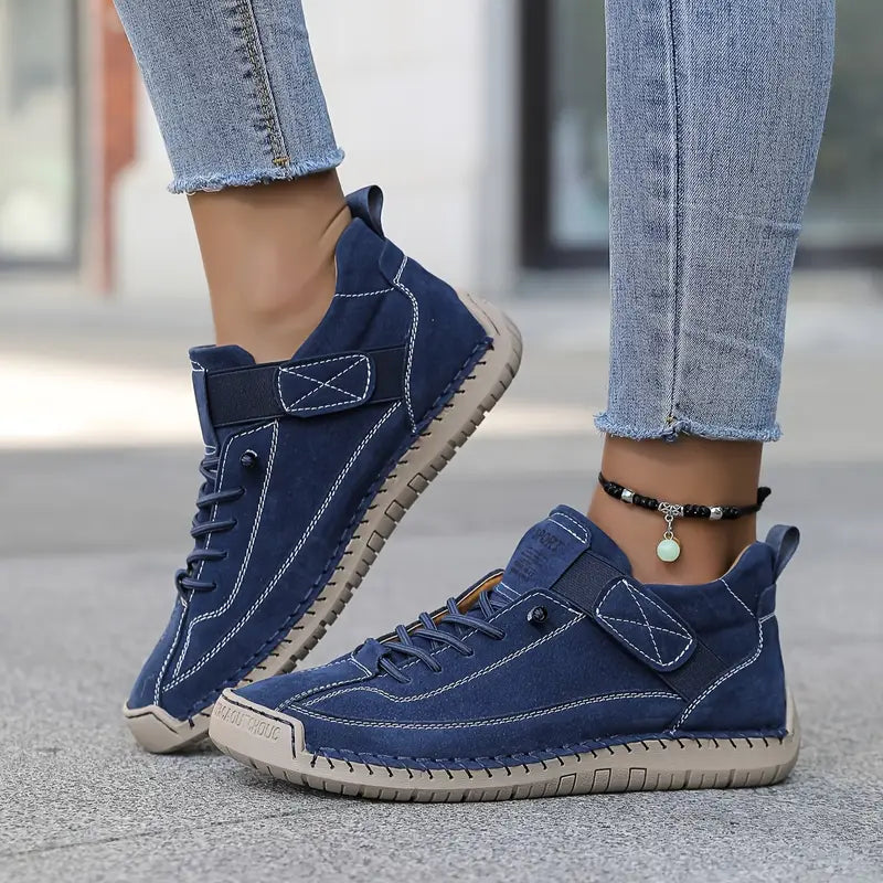 Damskie sportowe sneakersy panelowe, elastyczne buty do codziennego chodzenia