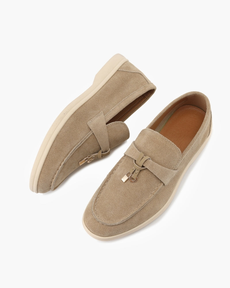 Damskie Zamszowe Mokasyny z Frędzlami Eleganckie Slip-On