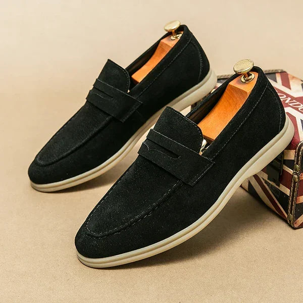 Męskie Mokasyny z Zamszu – Wygodne Buty wsuwane do Smart Casual i Formalnych Stylizacji