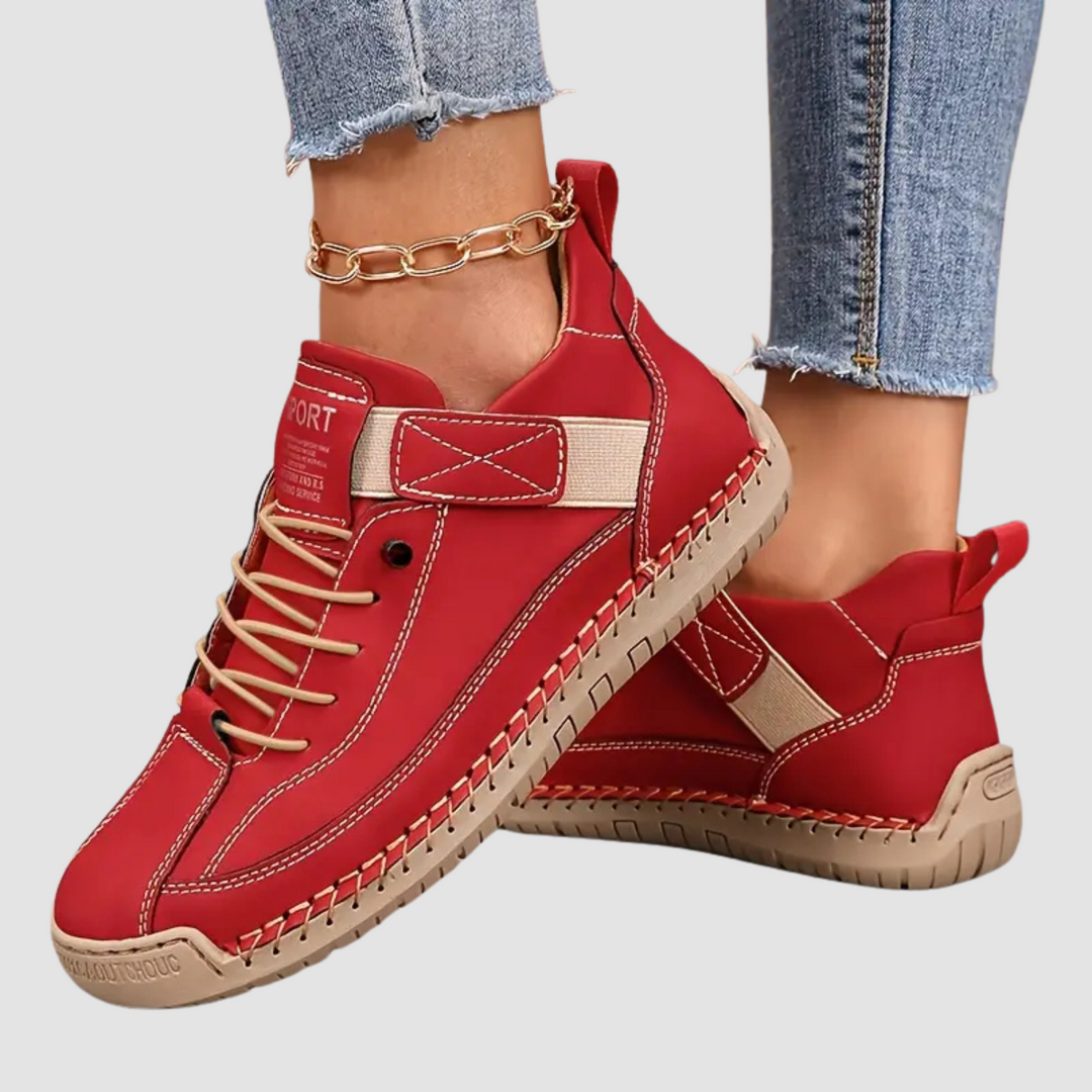Damskie ortopedyczne skórzane sneakersy codziennego komfortu