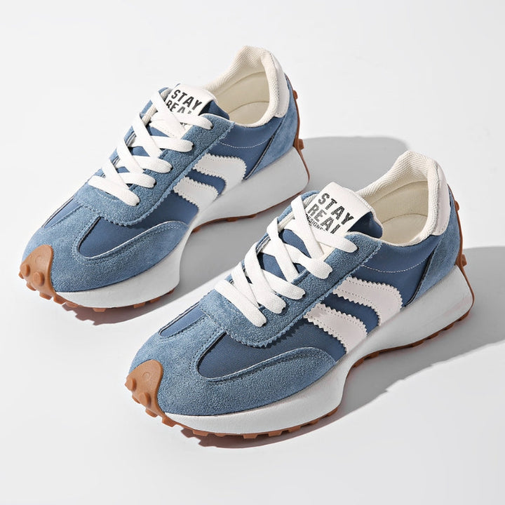 Damskie Retro Platformowe Sneakersy Biegowe Zamszowe Trenerki