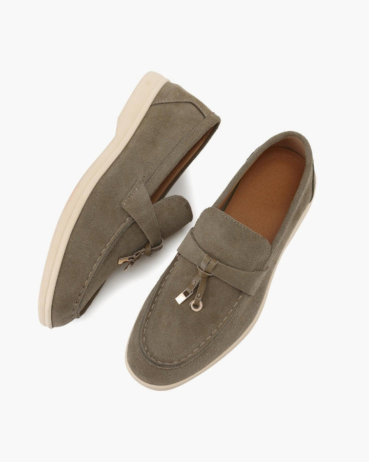 Damskie Zamszowe Mokasyny z Frędzlami Eleganckie Slip-On