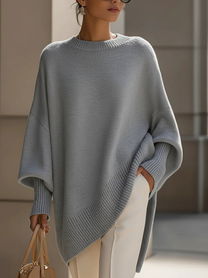 Damski Oversized Sweter Wełniany – Luźna Warstwa na Jesień i Zimę