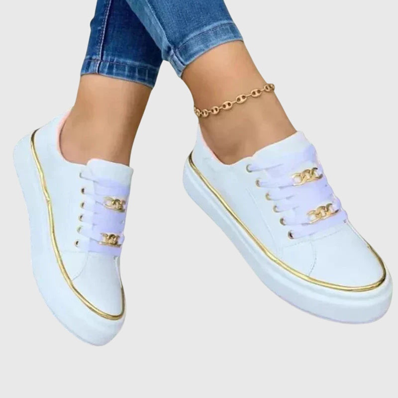 Damskie Trampki z Weluru z Sznurowaniem – Niskie Casual Sneakersy z Podwyższoną Podeszwą
