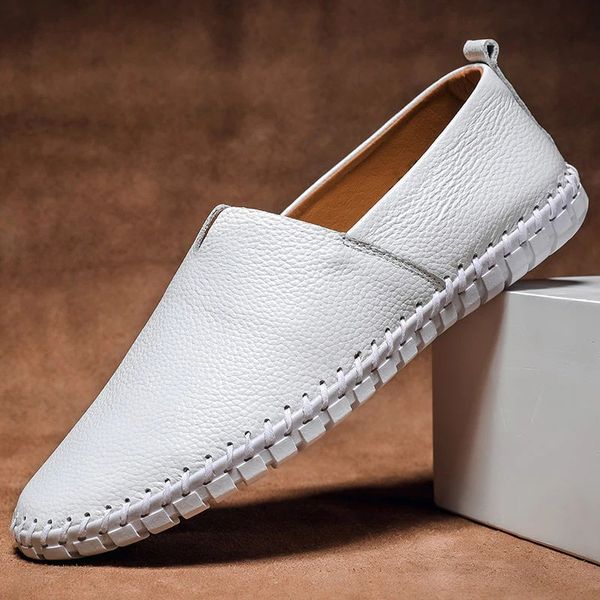 Męskie Casual Slip-On Loafers – Teksturowany Styl Mokasynów na Wiosenne Podróże