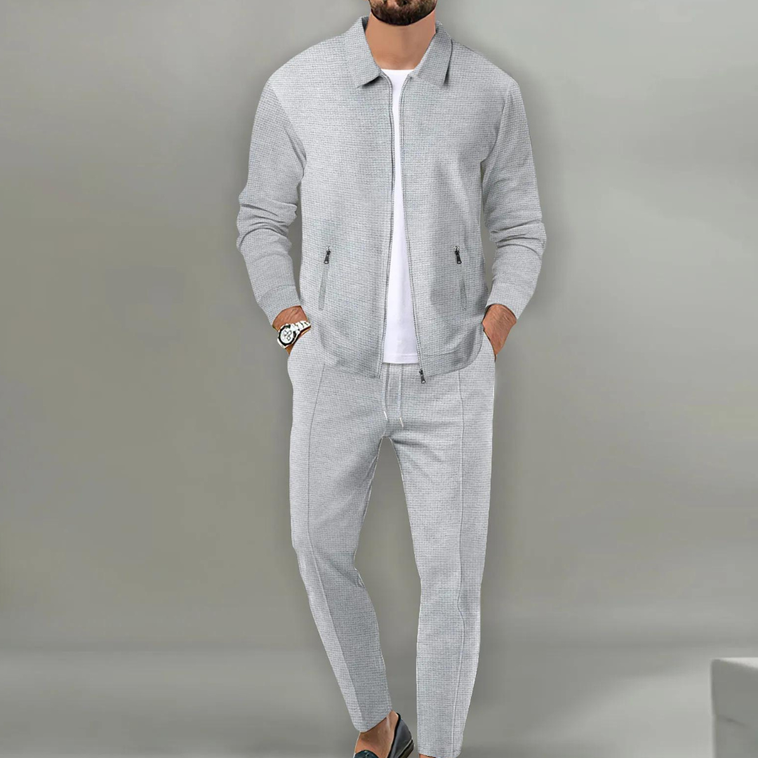 Męski Elegancki Casualowy Zestaw Garniturowy – Dopasowany, Wygodny, Stylowy, Chic, Uniwersalny, Inteligentny Strój na Co Dzień