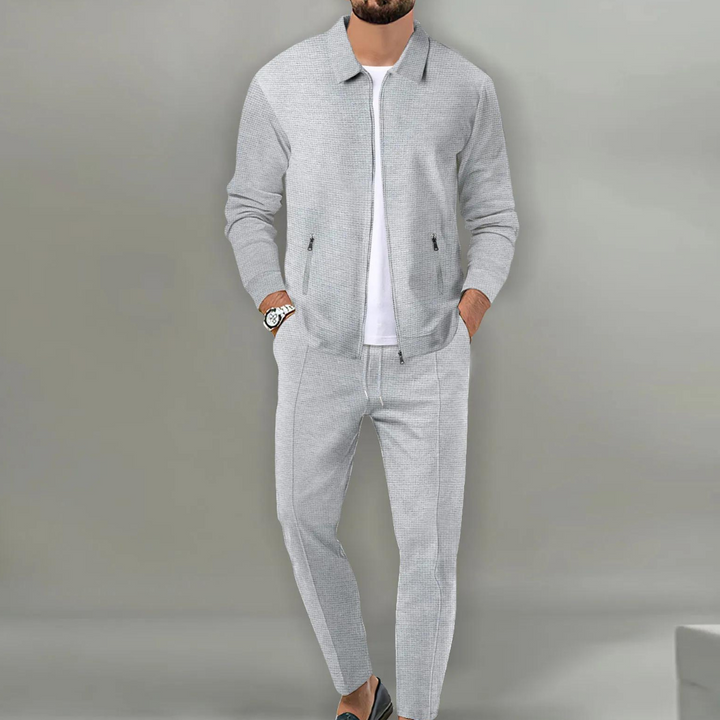 Męski Elegancki Casualowy Zestaw Garniturowy – Dopasowany, Wygodny, Stylowy, Chic, Uniwersalny, Inteligentny Strój na Co Dzień