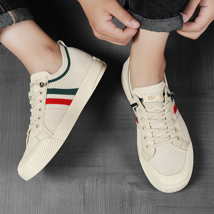 Męskie Strukturalne Sneakersy Dziane Lekkie Casual Codzienne Trampki