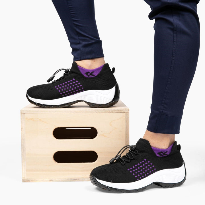 Damskie Buty Sportowe z Dzianiny z Wyściółką w Podeszwie