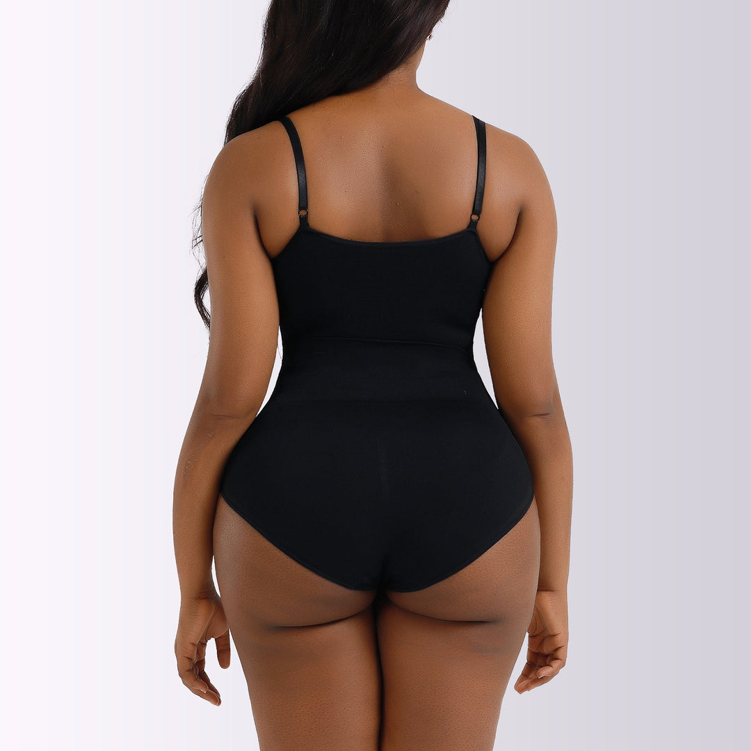Damski bodysuit modelujący z regulowanymi ramiączkami, gładkie dopasowanie