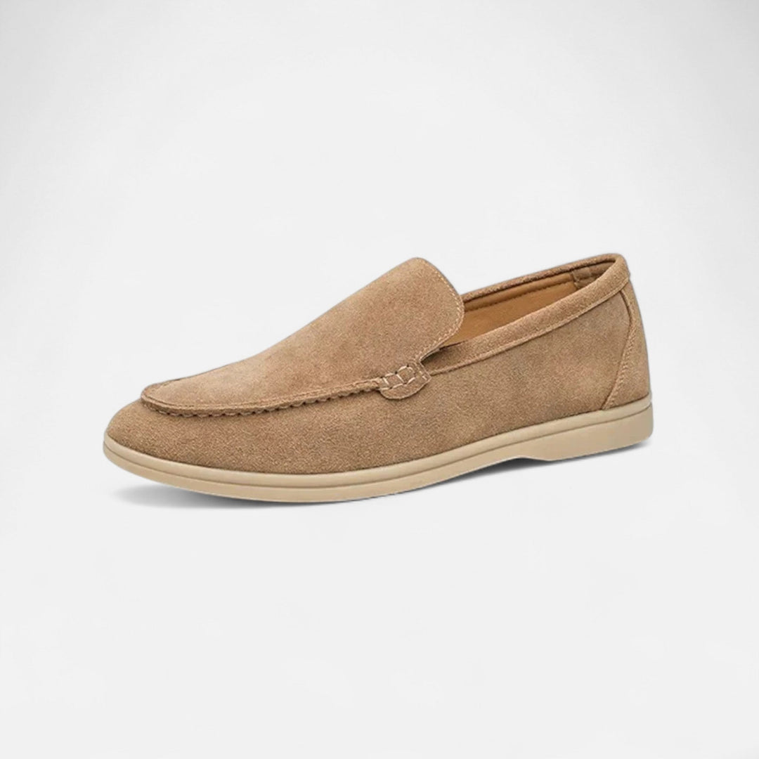 Valmonti | Męskie zamszowe loafersy w stylu old money