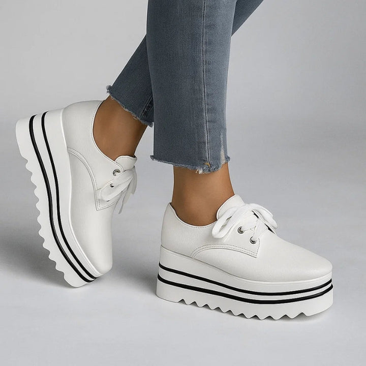 Damskie buty Oxford na platformie z grubą podeszwą