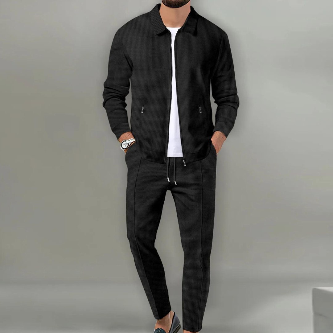 Męski Elegancki Casualowy Zestaw Garniturowy – Dopasowany, Wygodny, Stylowy, Chic, Uniwersalny, Inteligentny Strój na Co Dzień