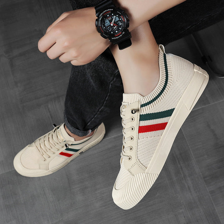 Męskie Strukturalne Sneakersy Dziane Lekkie Casual Codzienne Trampki