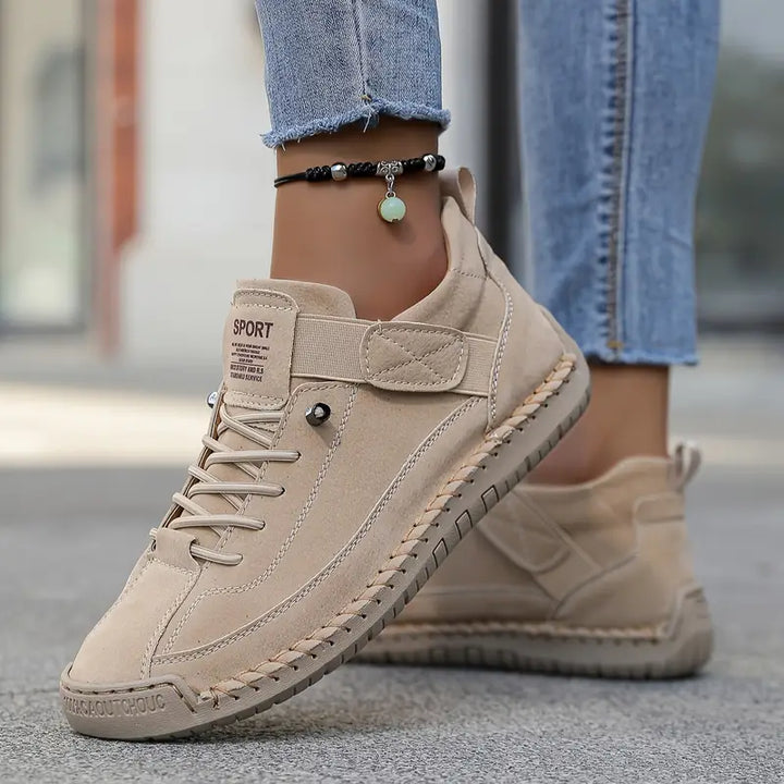 Damskie sportowe sneakersy panelowe, elastyczne buty do codziennego chodzenia