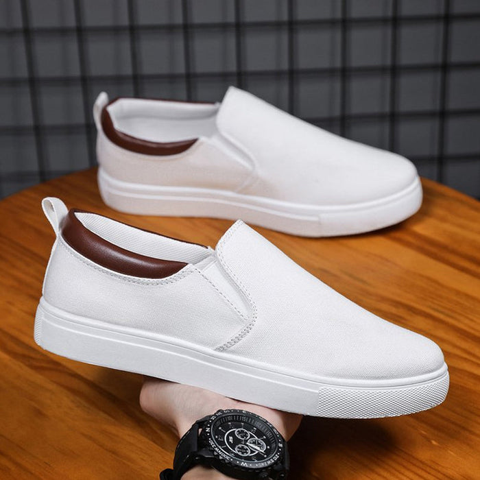 Męskie Wsuwane Sneakersy Canvas z Wzmocnionym Podbiciu