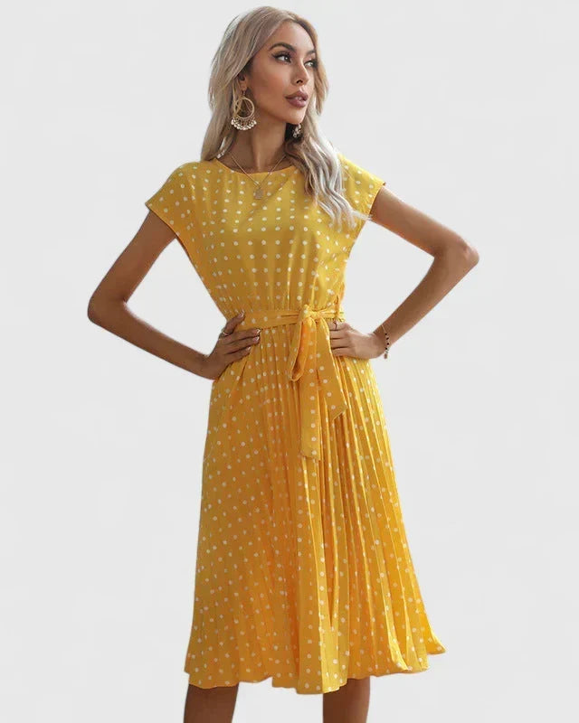 Damska Midi Sukienka w Druk – Flattering Styl na Letnie Dni i Okazje